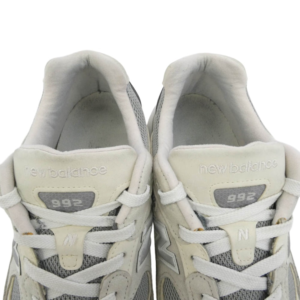 NEW BALANCE ニューバランス 20SS M992NC 992 USA製 ローカット スニーカー グレー系 オフホワイト系 27.5cm【中古】
