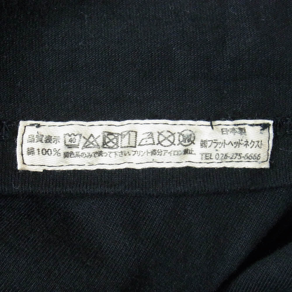 THE FLAT HEAD ザフラットヘッド HENLEY NECK SHORT SLEEVE T-SHIRT 3ボタン ヘンリーネック 半袖 Tシャツ ブラック系 38【中古】