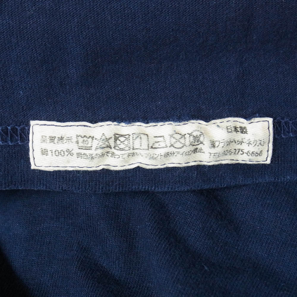 THE FLAT HEAD ザフラットヘッド EAGLE 鷲 刺繍 スペシャル スカ 半袖 Tシャツ ダークネイビー系 38【中古】