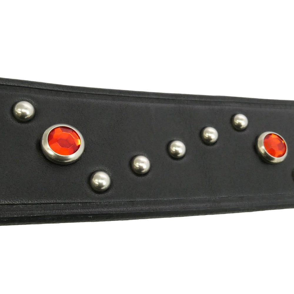 The REAL McCOY'S ザリアルマッコイズ BUCO ブコ BUCO MOTORCYCLE BELT SAF-T-FLASH ブコ スタッズ モーターサイクル ベルト ブラック系 34【中古】
