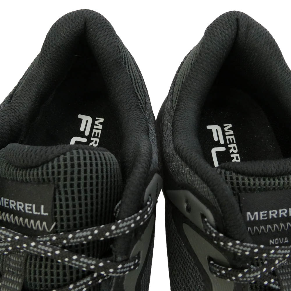 MERRELL メレル J068395W NOVA 4 WATERPROOF ノバ 4 ウォータープルーフ ワイド シューズ スニーカー ブラック系 27.5cm【美品】【中古】