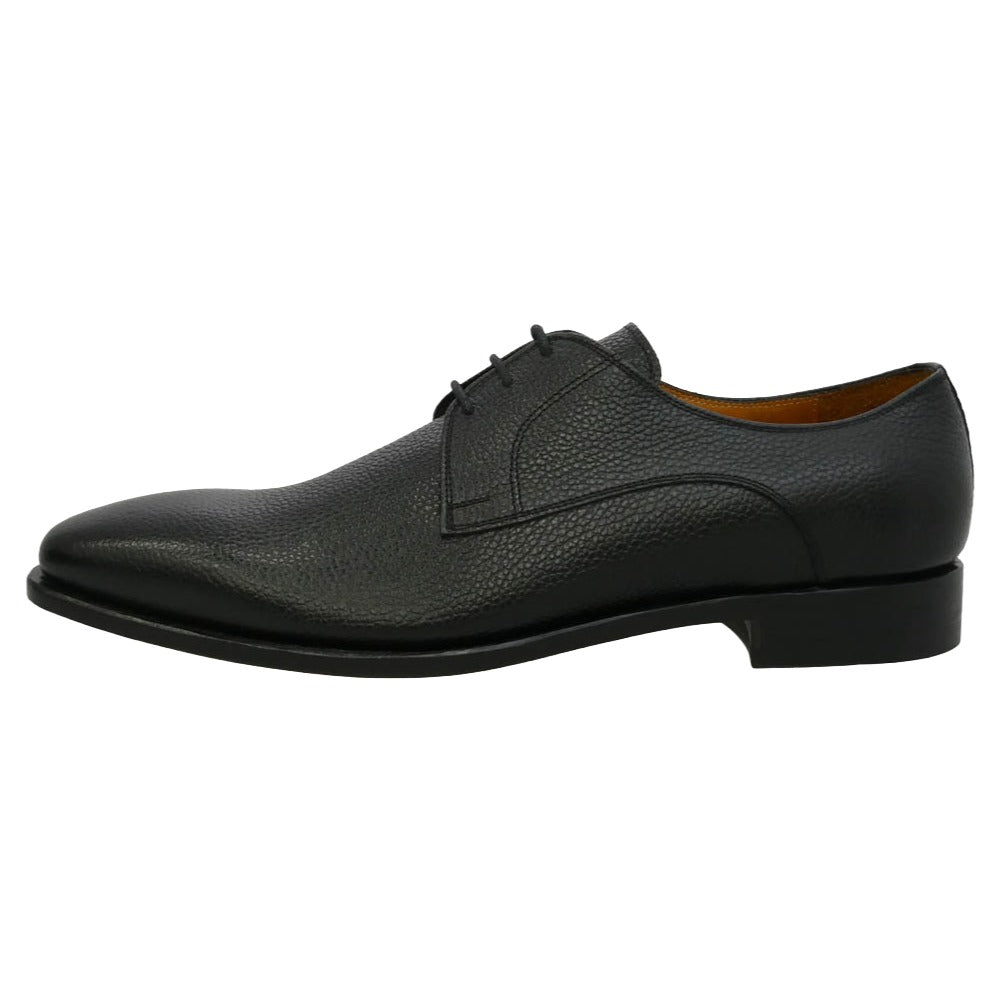 JALAN SRIWIJAYA ジャランスリウァヤ 98391 8199 Fortuna Shoes フォルトゥナ レザーソール プレーントゥ ロングノーズ グレインレザー シューズ ブラック系 UK8 1/2【極上美品】【中古】
