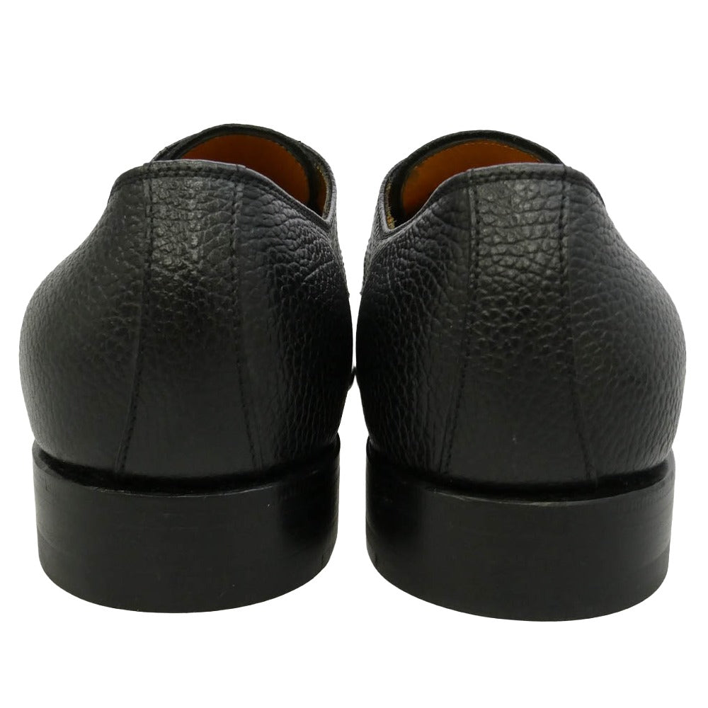 JALAN SRIWIJAYA ジャランスリウァヤ 98391 8199 Fortuna Shoes フォルトゥナ レザーソール プレーントゥ ロングノーズ グレインレザー シューズ ブラック系 UK8 1/2【極上美品】【中古】