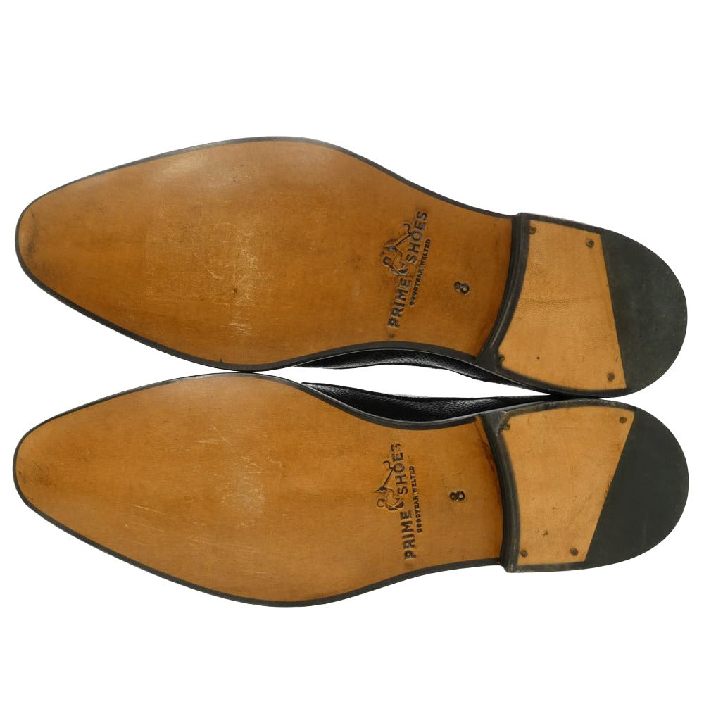 JALAN SRIWIJAYA ジャランスリウァヤ 98391 8199 Fortuna Shoes フォルトゥナ レザーソール プレーントゥ ロングノーズ グレインレザー シューズ ブラック系 UK8 1/2【極上美品】【中古】