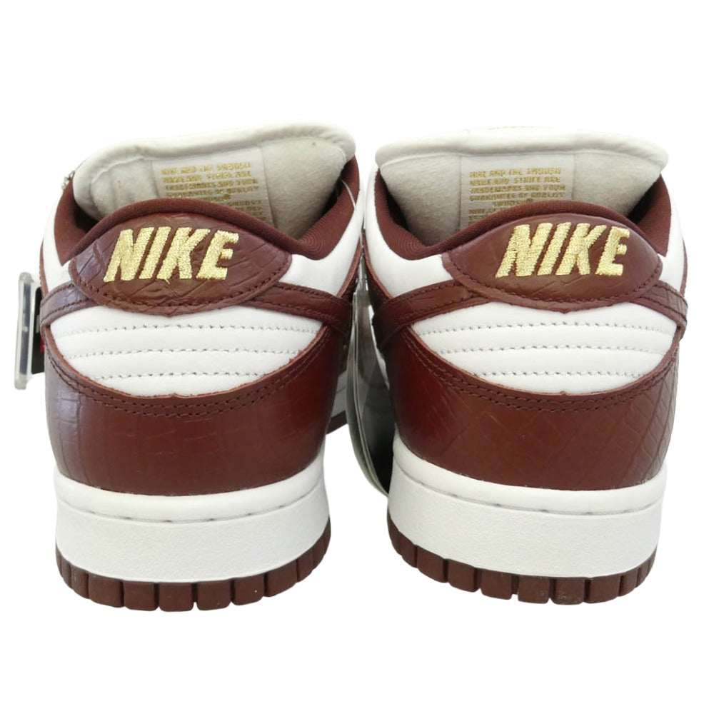 Supreme シュプリーム NIKE SB ナイキエスビー DH3228-103 フェイクバスターズ鑑定済 Nike ナイキ SB Dunk Low OG QS Gold Stars White Barkroot Brown ダンク ロー ゴールドスターズ ホワイト バークルートブラウン ローカット スニーカー ホワイト系 ブラウン系 27cm【極上美品】【中古】