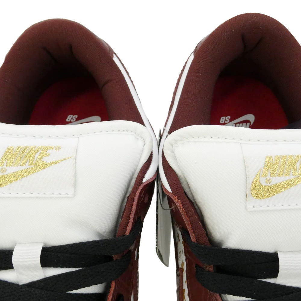 Supreme シュプリーム NIKE SB ナイキエスビー DH3228-103 フェイクバスターズ鑑定済 Nike ナイキ SB Dunk Low OG QS Gold Stars White Barkroot Brown ダンク ロー ゴールドスターズ ホワイト バークルートブラウン ローカット スニーカー ホワイト系 ブラウン系 27cm【極上美品】【中古】