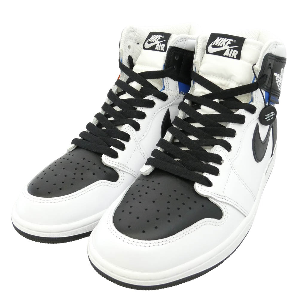 NIKE ナイキ FRAGMENT DESIGN フラグメントデザイン II7282-100 フェイクバスターズ鑑定済 fragment design フラグメントデザイン × UNION ユニオン Air Jordan 1 Retro High OG AJ1 エアジョーダン1 レトロ ハイカット スニーカー ホワイト系 ブラック系 ブルー系 27.5cm【極上美品】【中古】
