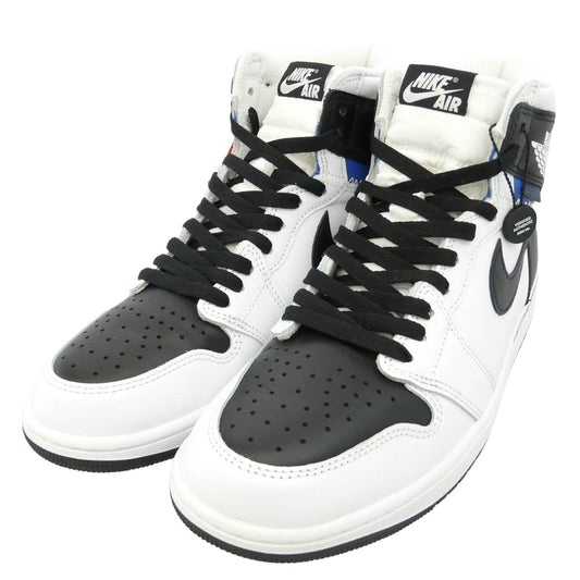 NIKE ナイキ FRAGMENT DESIGN フラグメントデザイン II7282-100 フェイクバスターズ鑑定済 fragment design フラグメントデザイン × UNION ユニオン Air Jordan 1 Retro High OG AJ1 エアジョーダン1 レトロ ハイカット スニーカー ホワイト系 ブラック系 ブルー系 27.5cm【極上美品】【中古】