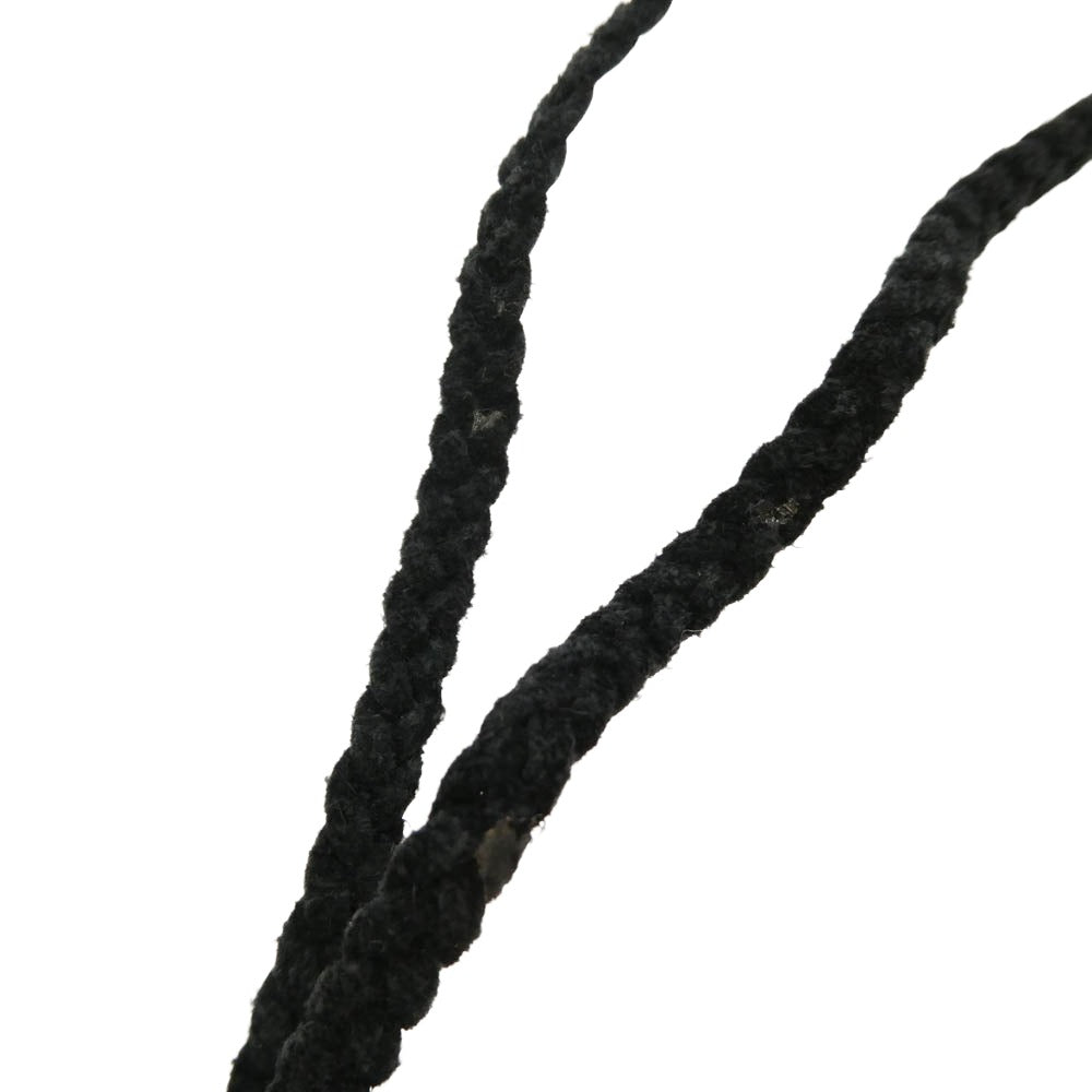 CHROME HEARTS クロムハーツ（原本無） LEATHER BRAID SCROLL スクロールチップ レザーブレイド レザーブレード ネックレス ブラック系 シルバー系【中古】