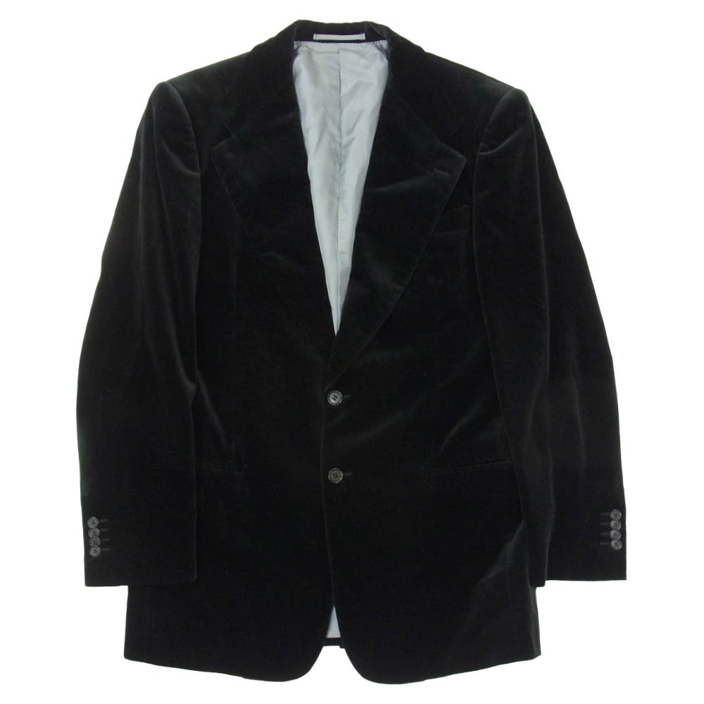 RING JACKET リングジャケット ベロア テーラード ジャケット ブラック系 48【中古】