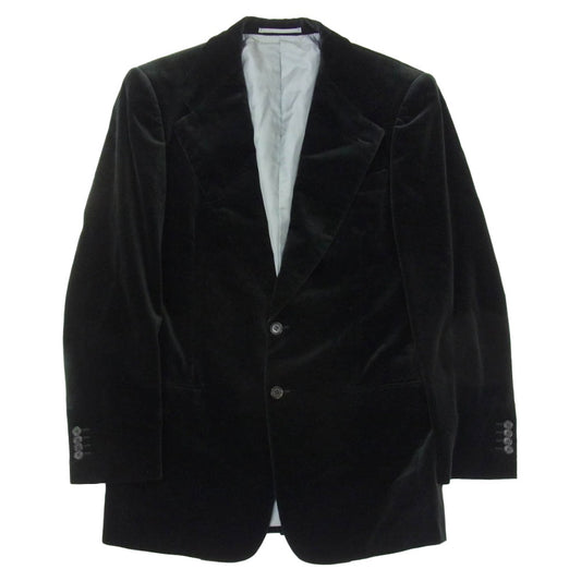 RING JACKET リングジャケット ベロア テーラード ジャケット ブラック系 48【中古】