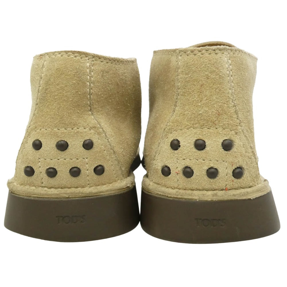 TOD’S トッズ POLACCO ポラッコ スエード レザー シューズ ベージュ系 8【中古】