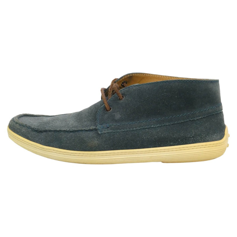 TOD’S トッズ POLACCO MARLIN HYANNISPORT ポラッコ マーリン ハイアニスポート スエード レザー シューズ ダークネイビー系 8【中古】