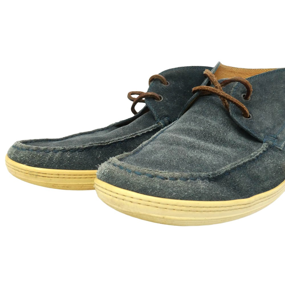 TOD’S トッズ POLACCO MARLIN HYANNISPORT ポラッコ マーリン ハイアニスポート スエード レザー シューズ ダークネイビー系 8【中古】