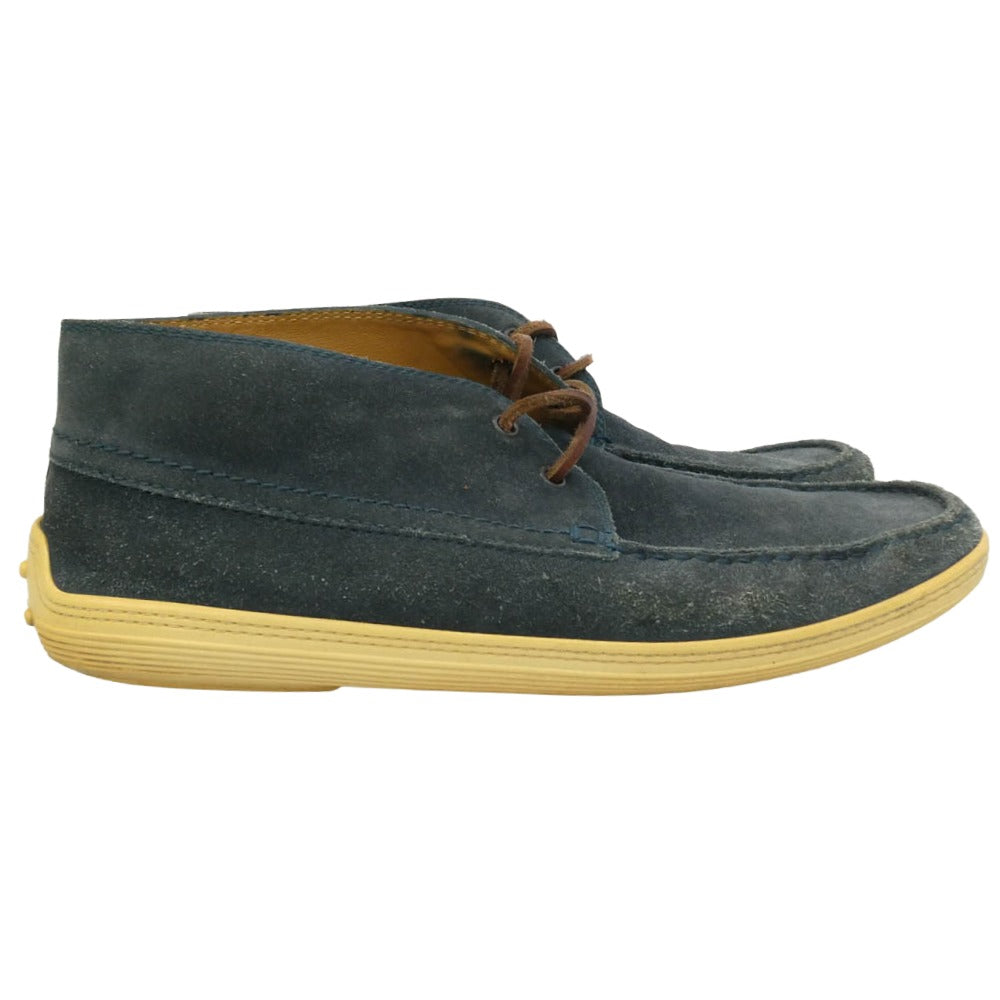 TOD’S トッズ POLACCO MARLIN HYANNISPORT ポラッコ マーリン ハイアニスポート スエード レザー シューズ ダークネイビー系 8【中古】