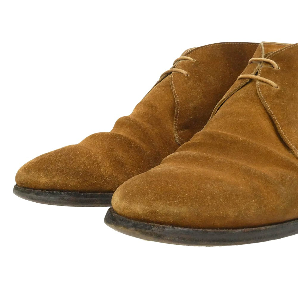 CROCKETT&JONES クロケットアンドジョーンズ CHERTSEY チャートシー スエード チャッカブーツ シューズ ブラウン系 UK8【中古】