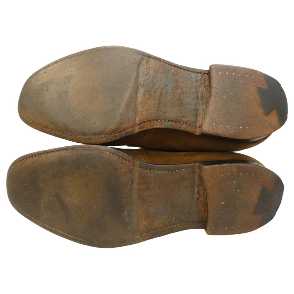 CROCKETT&JONES クロケットアンドジョーンズ CHERTSEY チャートシー スエード チャッカブーツ シューズ ブラウン系 UK8【中古】