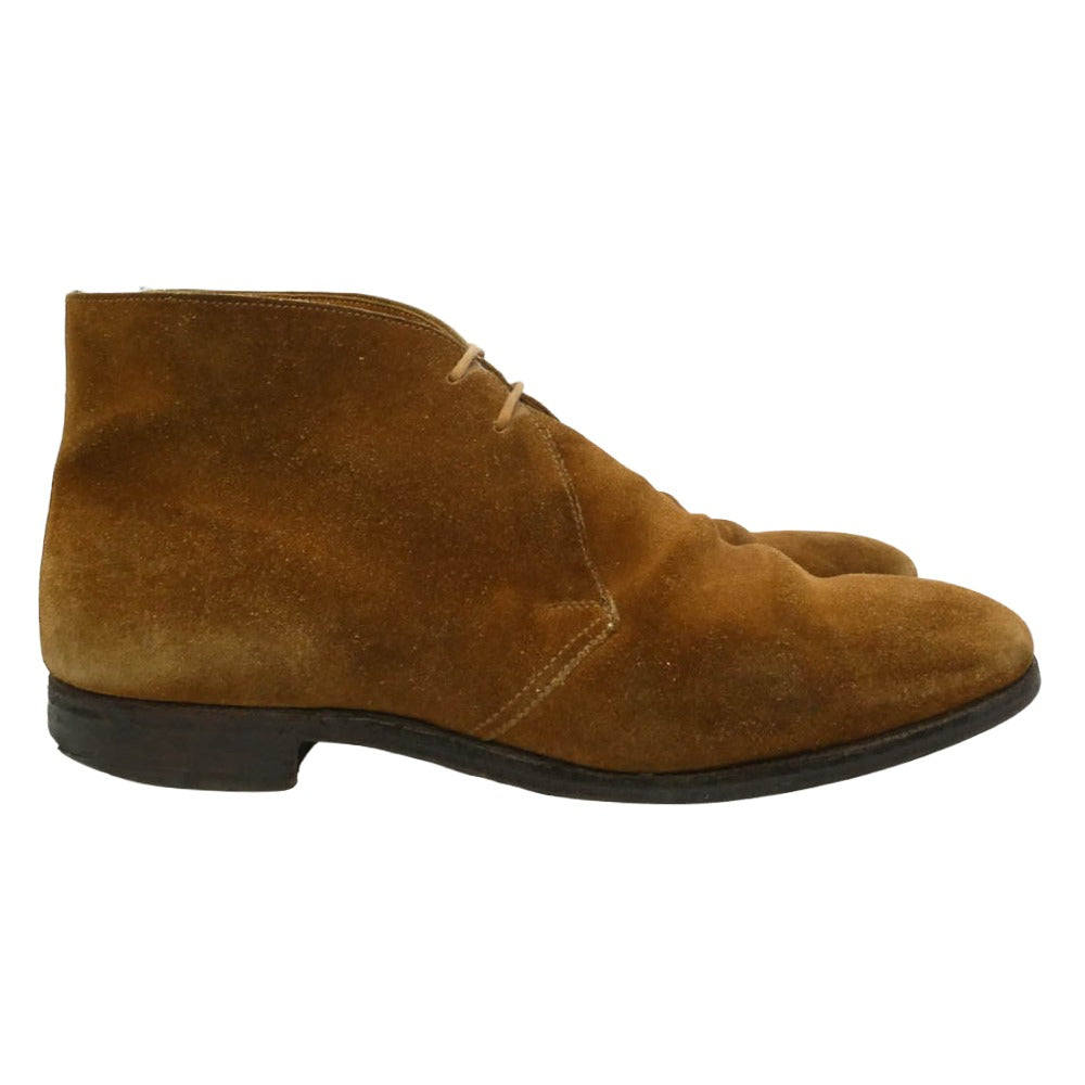 CROCKETT&JONES クロケットアンドジョーンズ CHERTSEY チャートシー スエード チャッカブーツ シューズ ブラウン系 UK8【中古】