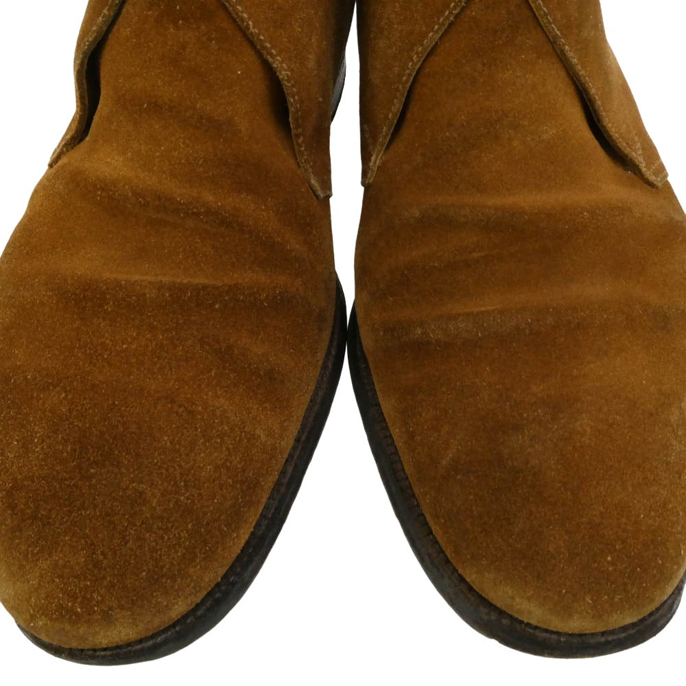 CROCKETT&JONES クロケットアンドジョーンズ CHERTSEY チャートシー スエード チャッカブーツ シューズ ブラウン系 UK8【中古】