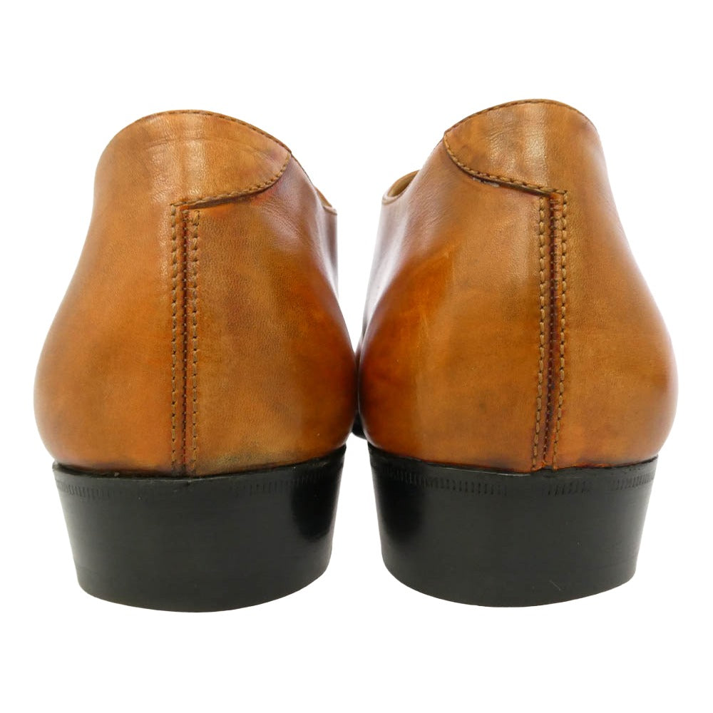 Berluti ベルルッティ 0650 Alessandro アレッサンドロ タトゥー ホールカット ポインテッドトゥ レースアップ レザーシューズ ブラウン系 UK8【中古】
