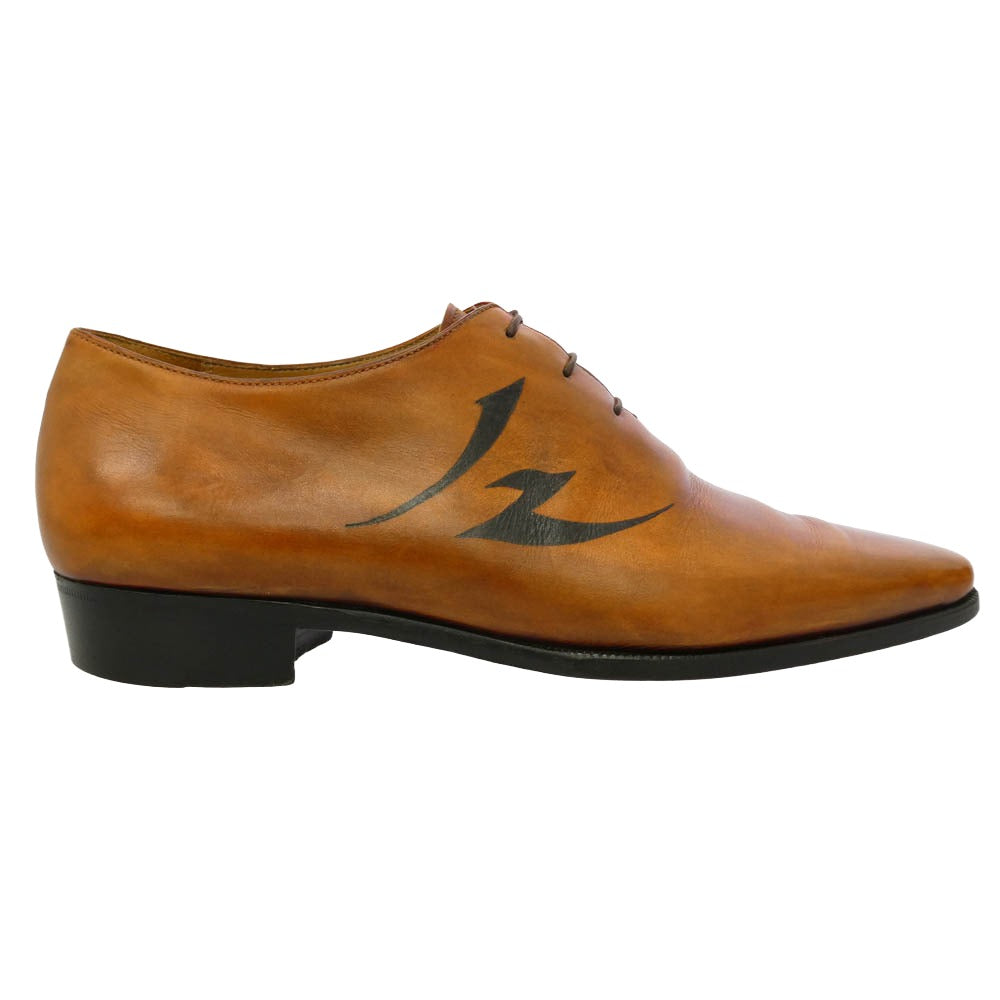 Berluti ベルルッティ 0650 Alessandro アレッサンドロ タトゥー ホールカット ポインテッドトゥ レースアップ レザーシューズ ブラウン系 UK8【中古】