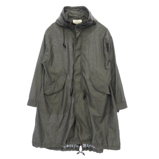 カヴァル Fish tail long coat ウール シルク混 フィッシュテール ロングコート グレー グレー系 M【中古】