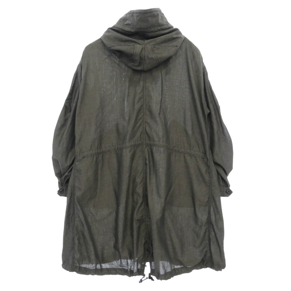 カヴァル Fish tail long coat ウール シルク混 フィッシュテール ロングコート グレー グレー系 M【中古】