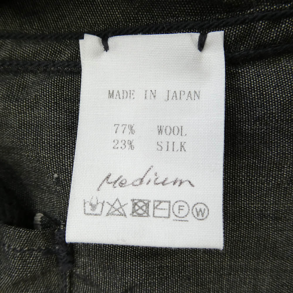 カヴァル Fish tail long coat ウール シルク混 フィッシュテール ロングコート グレー グレー系 M【中古】