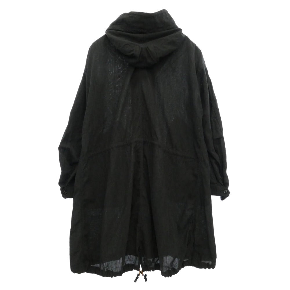 カヴァル Fish tail long coat ウール シルク混 フィッシュテール ロングコート ダークグレー ダークグレー系 M【美品】【中古】