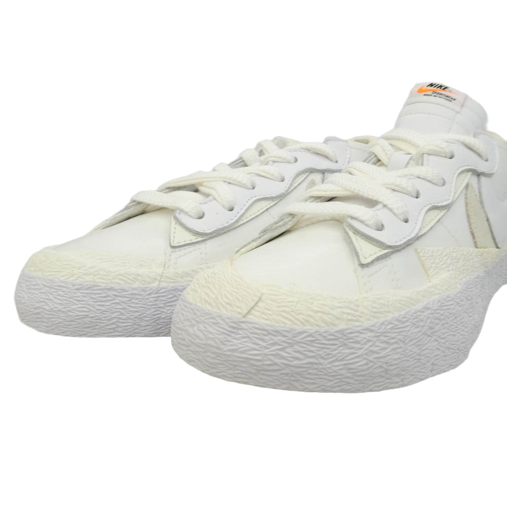 NIKE ナイキ Sacai サカイ DM6443-100 Blazer Low White Patent Leather ブレーザー ロー パテント スニーカー ホワイト系 オフホワイト系 27.5cm【極上美品】【中古】