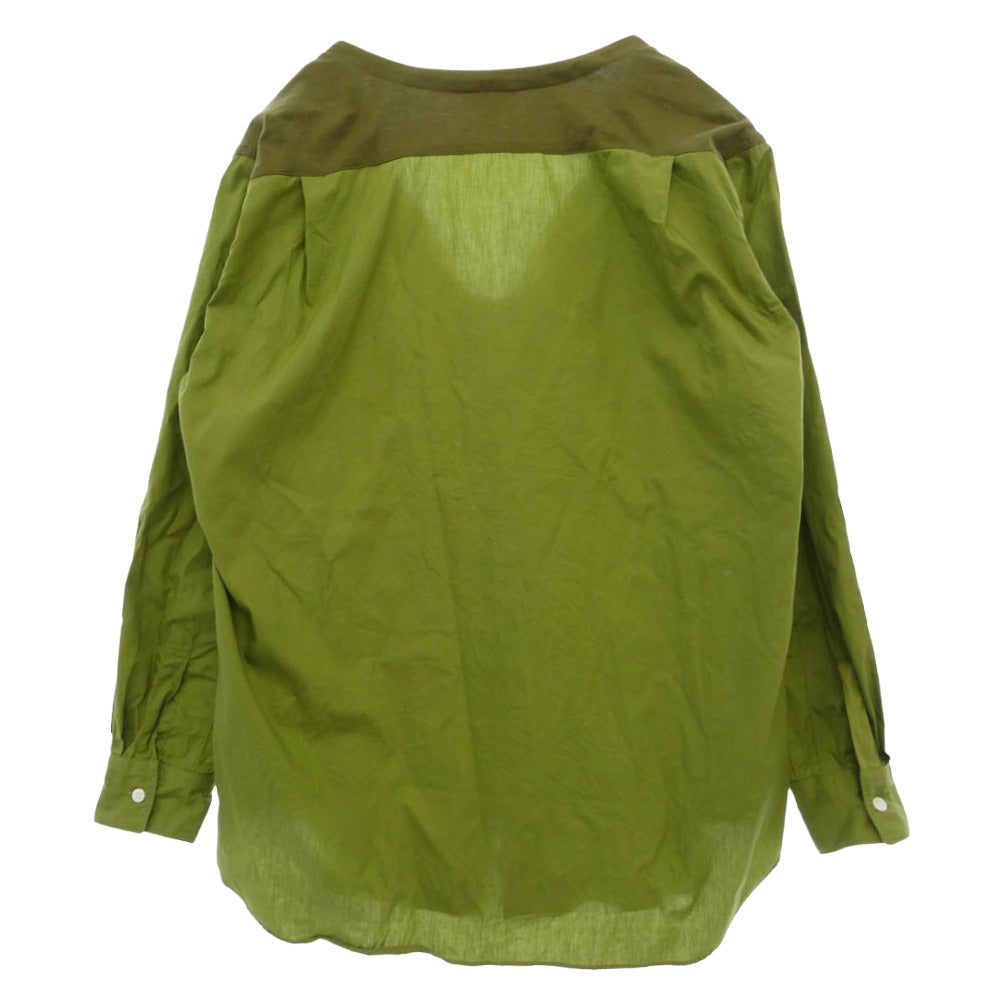 COMME des GARCONS HOMME PLUS コムデギャルソンオムプリュス 25AW PP-B021 コットン 長袖 シャツ グリーン系 S【中古】