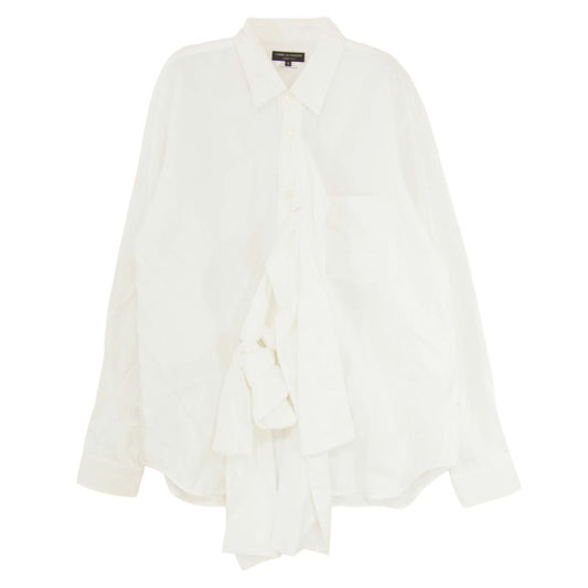 COMME des GARCONS HOMME PLUS コムデギャルソンオムプリュス 25SS PO-B021 ドット リボン 長袖 シャツ ブラウス ホワイト系 M【中古】