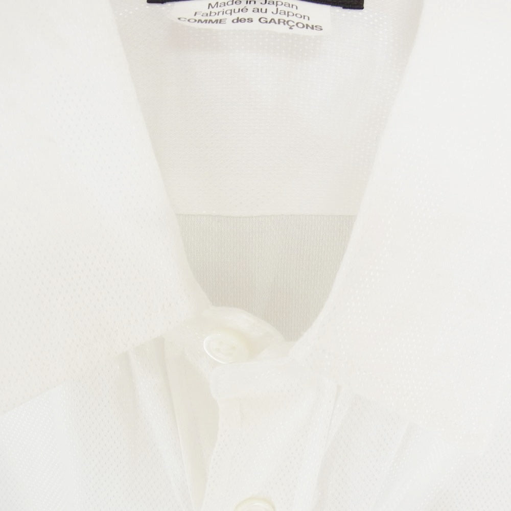 COMME des GARCONS HOMME PLUS コムデギャルソンオムプリュス 25SS PO-B021 ドット リボン 長袖 シャツ ブラウス ホワイト系 M【中古】