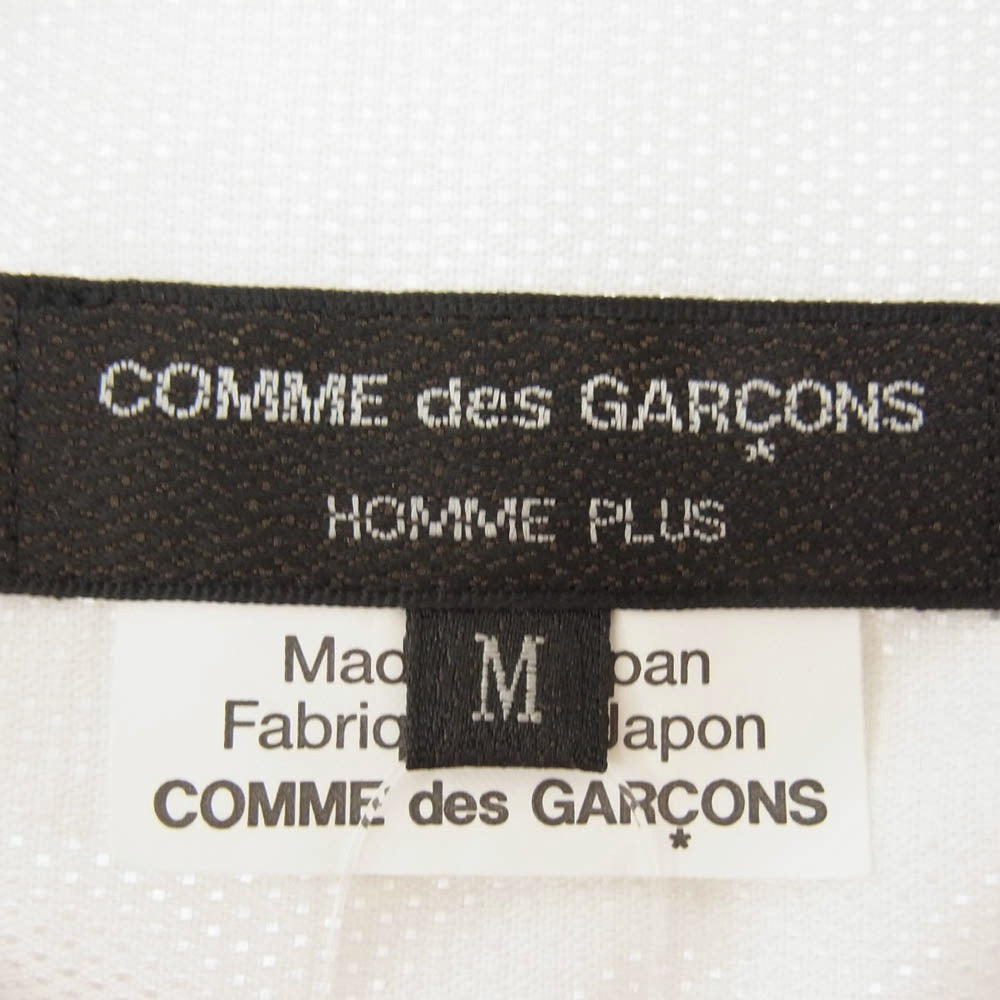 COMME des GARCONS HOMME PLUS コムデギャルソンオムプリュス 25SS PO-B021 ドット リボン 長袖 シャツ ブラウス ホワイト系 M【中古】
