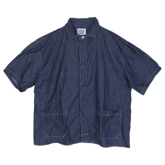 ロロライク 2LS-156 デニム 半袖 シャツ インディゴブルー系 M【中古】