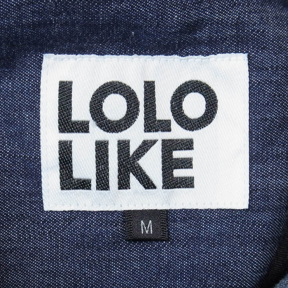 ロロライク 2LS-156 デニム 半袖 シャツ インディゴブルー系 M【中古】