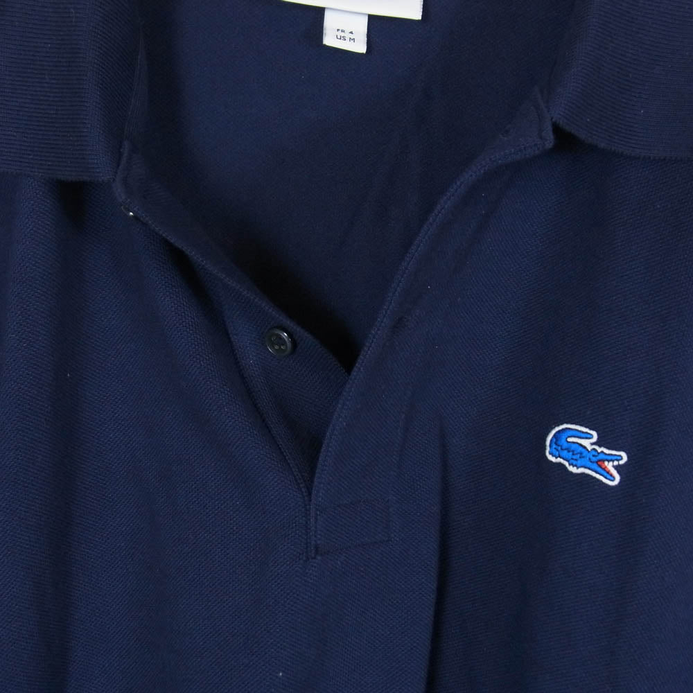 LACOSTE ラコステ PH140LJ ロゴ刺? 半袖 ポロシャツ ネイビー系 M【中古】