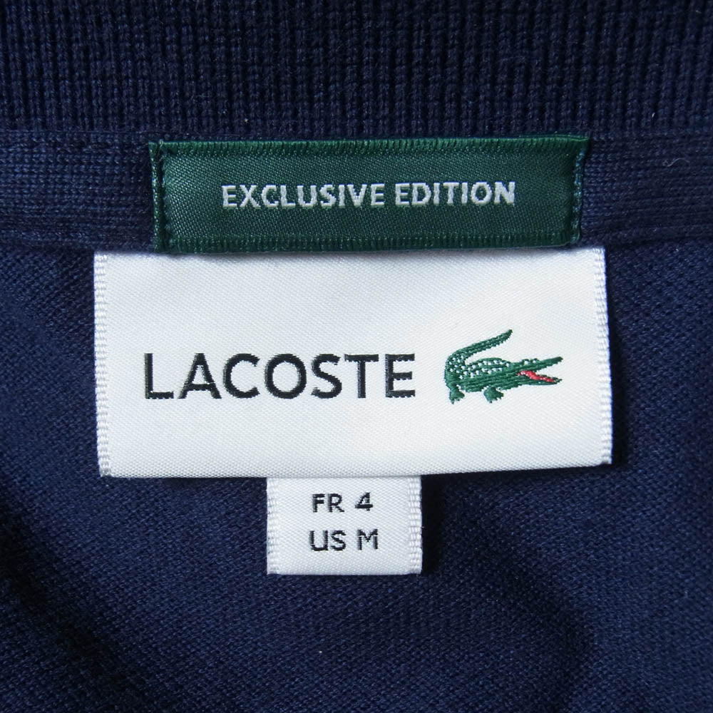 LACOSTE ラコステ PH140LJ ロゴ刺? 半袖 ポロシャツ ネイビー系 M【中古】