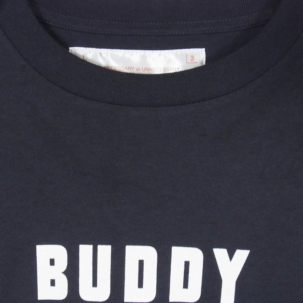 ネセサリーオアアンネセサリー BUDDY EMMONS バディ エモンズ クルーネック Tシャツ 半袖カットソー チャコール系 L【中古】