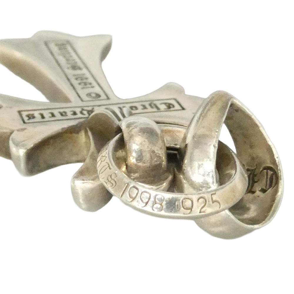 CHROME HEARTS クロムハーツ（原本無） CH CRS SML W BALE スモールCHクロス Wベイル ペンダントトップ シルバー系【中古】