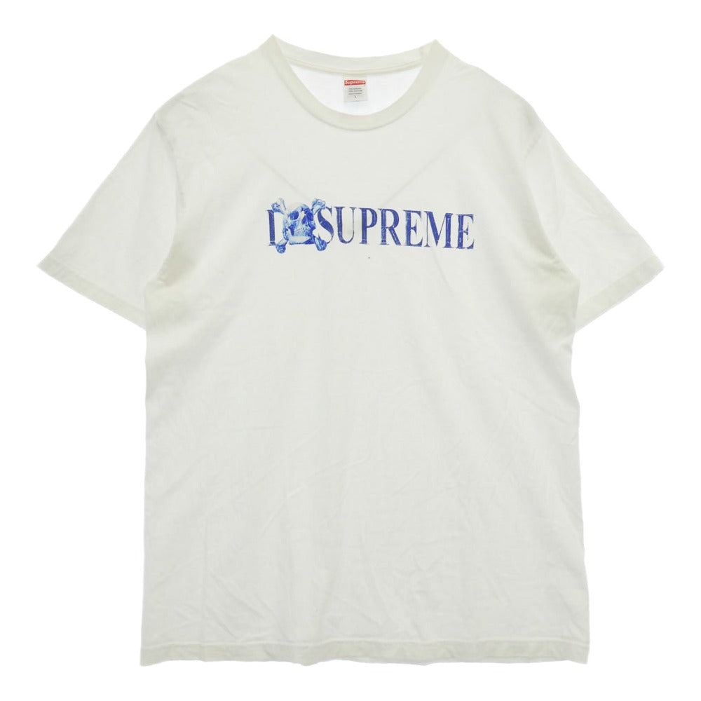 Supreme シュプリーム 25SS Skull Tee スカル クルーネック 半袖 Tシャツ ホワイト系 L【中古】