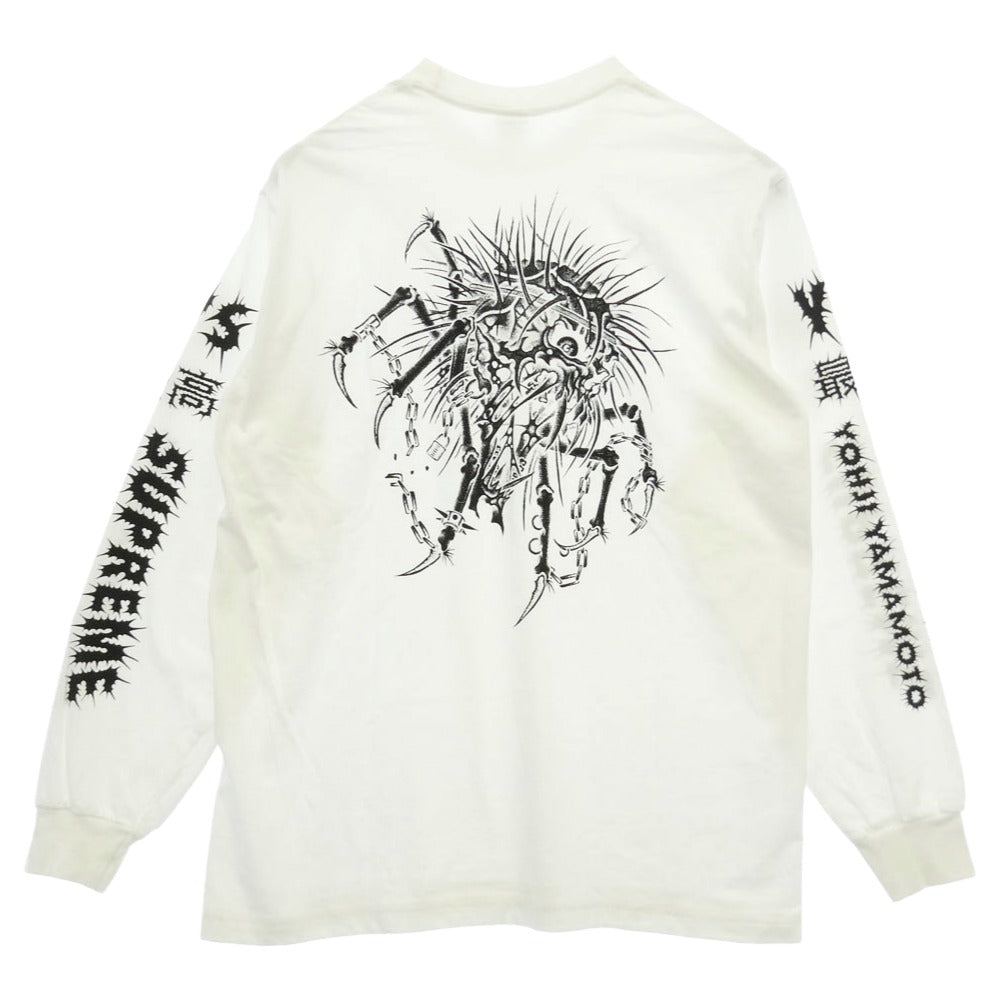 Supreme シュプリーム Y's Yohji Yamamoto ワイズ ヨウジヤマモト 25AW x Y's by Yohji Yamamoto ワイズバイヨウジヤマモト L/S Tee ロングスリーブ 長袖 シャツ カットソー ホワイト系 L【中古】