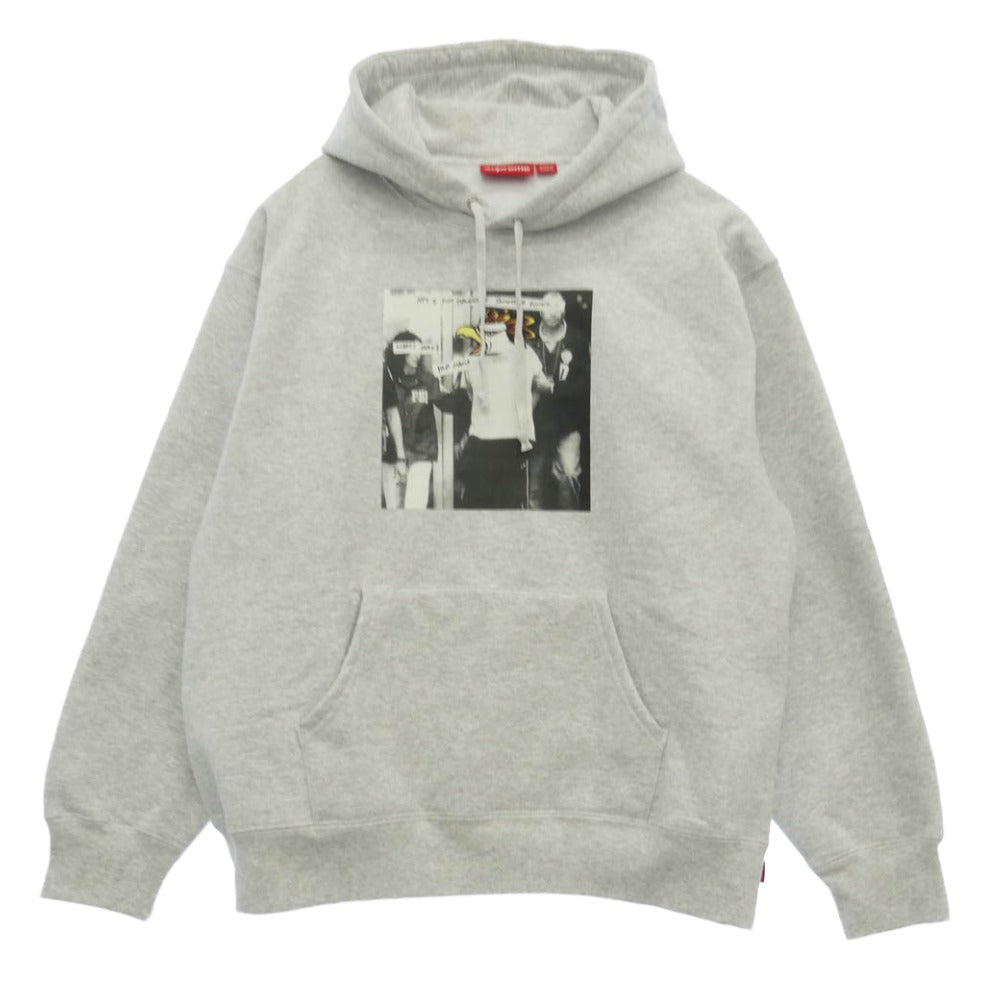 Supreme シュプリーム 25AW x ANTIHERO Hooded Sweatshirt アンタイヒーロー フード スウェットシャツ パーカー グレー系 L【美品】【中古】