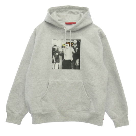 Supreme シュプリーム 25AW x ANTIHERO Hooded Sweatshirt アンタイヒーロー フード スウェットシャツ パーカー グレー系 L【美品】【中古】