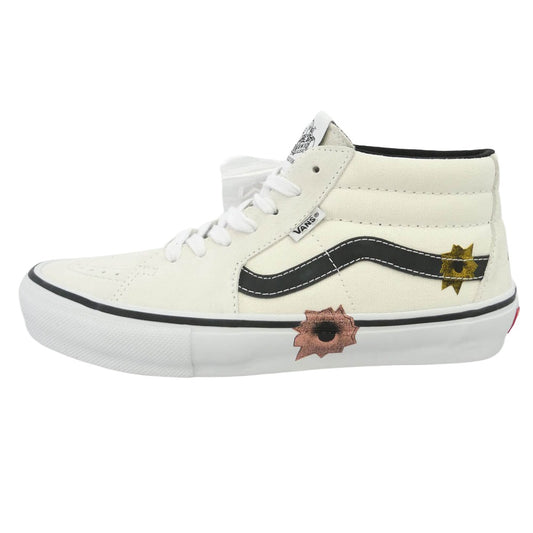 Supreme シュプリーム VANS バンズ 25SS x Nate Lowman x Vans ネイトロウマン バンズ Skate Grosso Mid Bullet Hole スケートグロッソ ミッド バレットホール オフホワイト系 26cm【極上美品】【中古】