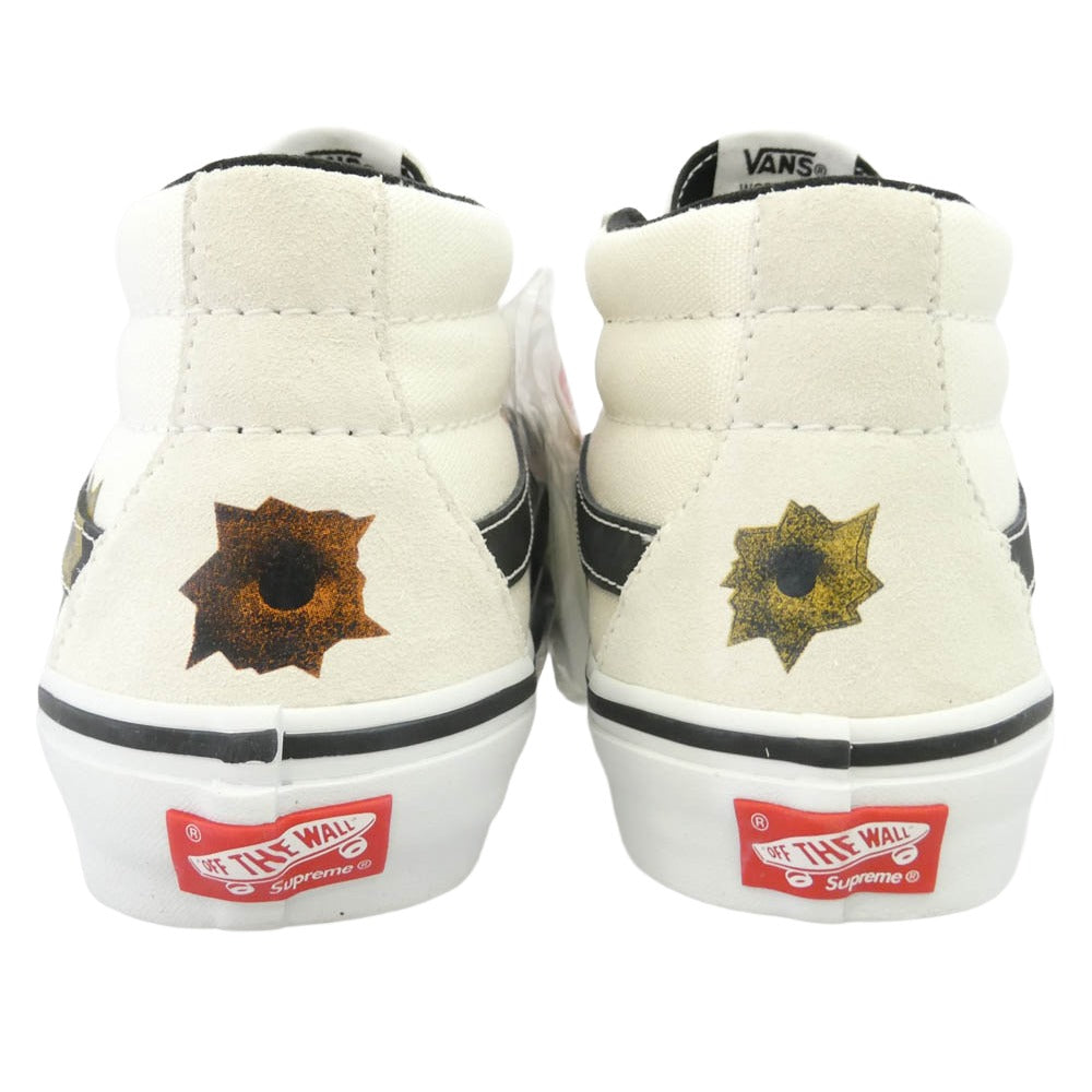 Supreme シュプリーム VANS バンズ 25SS x Nate Lowman x Vans ネイトロウマン バンズ Skate Grosso Mid Bullet Hole スケートグロッソ ミッド バレットホール オフホワイト系 26cm【極上美品】【中古】