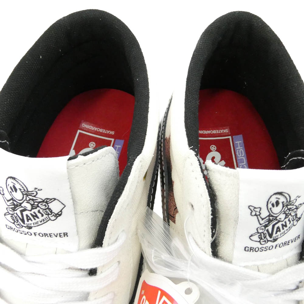 Supreme シュプリーム VANS バンズ 25SS x Nate Lowman x Vans ネイトロウマン バンズ Skate Grosso Mid Bullet Hole スケートグロッソ ミッド バレットホール オフホワイト系 26cm【極上美品】【中古】