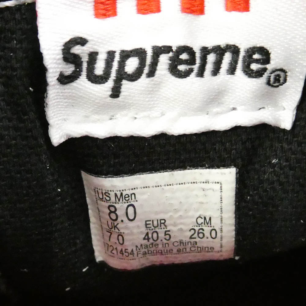 Supreme シュプリーム VANS バンズ 25SS x Nate Lowman x Vans ネイトロウマン バンズ Skate Grosso Mid Bullet Hole スケートグロッソ ミッド バレットホール オフホワイト系 26cm【極上美品】【中古】
