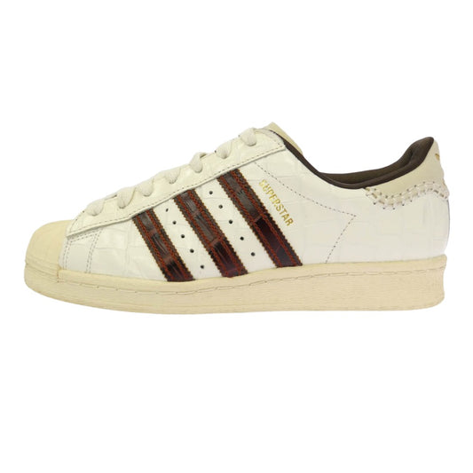 adidas アディダス KH8797 × WALES BONNER ウェールズ・ボナー Superstar Wonder White Fox Brown スーパースター ワンダーホワイト フォックスブラウン ローカット スニーカー ホワイト系 ブラウン系 26cm【中古】
