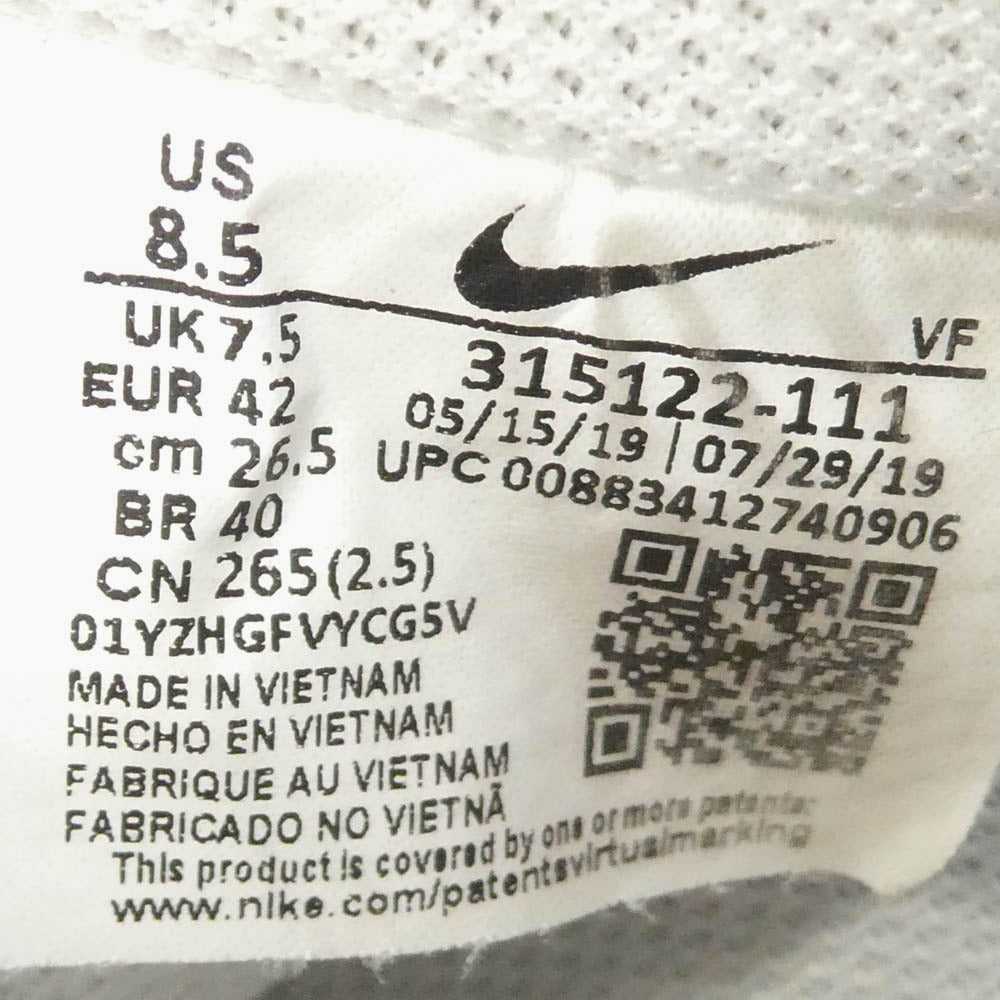 NIKE ナイキ 315122-111 Air Force 1 Low '07 AF1 エアフォース ローカット スニーカー ホワイト系 26.5cm【中古】